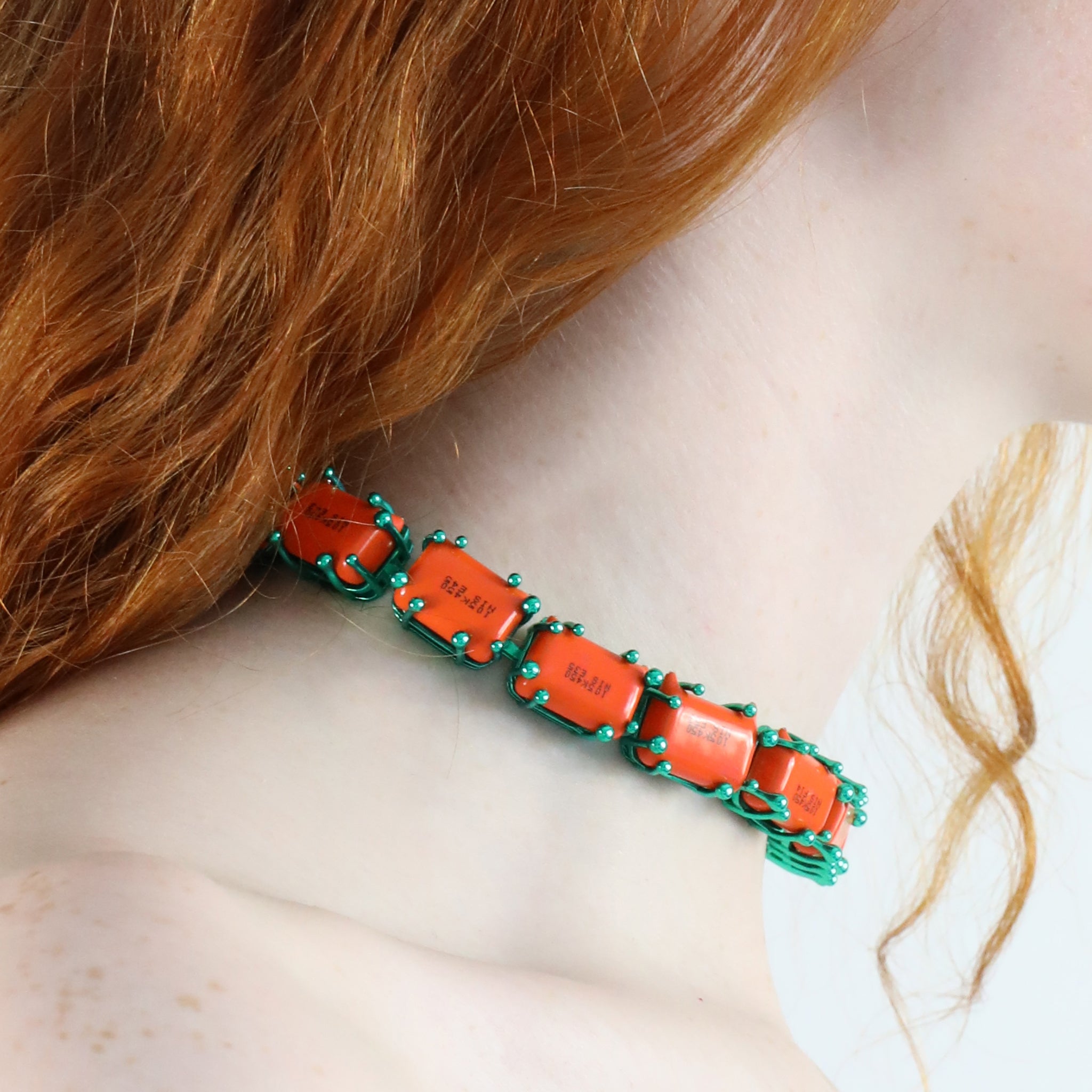 Gazing Chunky Choker Necklace with Recycled Silver